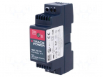 Power supply: switched-mode | 15W | 24VDC | 24&divide;28VDC | 0.63A | 80g | 85%