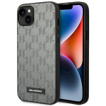 Karl Lagerfeld KLHCP14MSAKLHPG Saffiano Mono Metal Hardcase for iPhone 14 Plus / 15 Plus 6.7" / grey