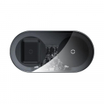Baseus Simple Pro WXJK-CA02 2-in-1 bezvadu lādētājs | Qi | 15W | caurspīdīgs