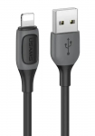Usams US-SJ595 datu pārraides un uzlādes vads | USB-A uz Lightning | 12W | 1m | melns