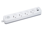 Kodukaubad // Pikendusjuhtmed // Przedłużacz TRACER Grid 4S Mobile Ready 1,5m (4 gniazda,wyłącznik, 1x USB A+ 1x Type C, max 20W, white&grey)