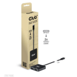 USB-jaotur Club 3D Club3D MST-jaotur USB 3.2 T&uuml;&uuml;p C > 2x HDMI 4K60Hz +100W PD St/Bu jaem&uuml;&uuml;k