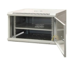 EMITERNET Single-wall hanging cabinet 19'' 6U, full sheet metal doors, 600&times;600&times;370mm width/depth/height. EM/AP6606-B
