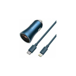 Baseus Auto laadija Golden Contactor Pro topeltkiire laadija U+C, PD 3.0, QC 4+, SCP FCP AFC (Type-C - Lightning 1m Blue) 40W Blue (TZCCJD-03)