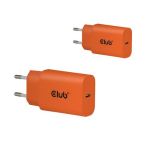 Club3D Lifestyle USB-C laadija 30W, 2 tk, orange retail