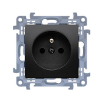 KONTAKT SIMON 10 MODUŁ CZARNY MAT GNIAZDO 1X Z/U Z PRZESŁONAMI SZYBKOZŁĄCZA 16A 250V