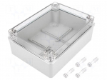 Enclosure: multipurpose | X: 140mm | Y: 190mm | Z: 70mm | grey | IP65