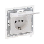 Rozete 721123 2P+E schuko 16A ar vāku balta