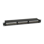 Equip Patchpaneel 24x RJ45 Cat6 19" FTP 1HE ISO/IEC Black