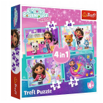 M&auml;nguala | PC | Konsoolid | Tarvikud // Harivad m&auml;nguasjad | Interaktiivsed | Loomingulised | Kunstilised // Puzzle - 4w1 (35, 48, 54, 70) - Przygoda Gabby - Koci Domek Gabi - Trefl 34670