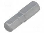 Screwdriver bit | Allen hex key | HEX 7mm | Overall len: 25mm