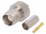 Plug | TNC | female | straight | 50&Omega; | B9907,KX15,RG58C/U | crimped
