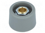 Knob | without pointer | polyamide | &Oslash;shaft: 6mm | &Oslash;23x16mm | grey