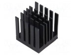 Heatsink: extruded | grilled | BGA | black | L: 23mm | W: 23mm | H: 24.5mm