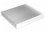 Heatsink: extruded | grilled | L: 166mm | W: 150mm | H: 25mm | aluminium