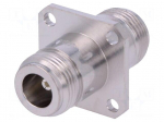 Coupler | N socket,both sides | straight | teflon | gold-plated