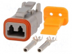 Connector: wire-wire | DT | plug | female | Size: 16 | 0.75&divide;2mm2 | PIN: 2