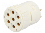 Connector: M23 | PIN: 7 | female | soldering | 300V | 20A | Series: Han M23
