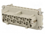Connector: HDC | contact insert | female | C146 | PIN: 16 | 16+PE | 19A
