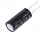 Capacitor: electrolytic | THT | 4700uF | 10VDC | &Oslash;16x35.5mm | &plusmn;20%