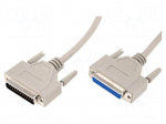 Cable | D-Sub 25pin socket,D-Sub 25pin plug | Len: 3m