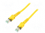 Patch cord | S/FTP | 6a | stranded | Cu | PUR | yellow | 20m | halogen free