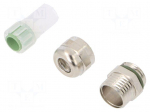 Cable gland | PG7 | IP68 | Mat: brass | Body plating: nickel