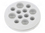 Multigate grommet | light grey | Holes no: 12 | -40&divide;100&deg;C | IP54