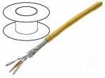 Wire | S/FTP | industrial Ethernet | 6a | stranded | Cu | 4x2x26AWG | PVC