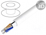 Wire | LonWorks | 2x2x22AWG | solid | Cu | FRNC | white | 305m | 6.5mm