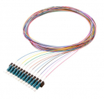 LC 12 colors pigtails set/ SM/ 1.0m, FIN standart, tight buffered