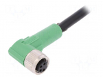 Connection lead | M8 | PIN: 4 | angled | 5m | plug | 30VAC | 4A | -25&divide;90&deg;C