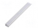 Profiles for LED modules | white | white | L: 1m | aluminium | recessed