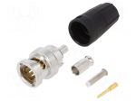 Connector: BNC | plug | straight | 75&Omega; | crimped | gold-plated