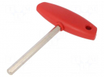 Wrench: hex key | HEX 8mm | Overall len: 132mm | Kind of handle: T