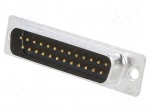 Connector: D-Sub | black | plug | male | PIN: 25 | soldering | straight