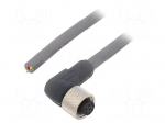 Cable: for sensors/automation | M12 | PIN: 8 | angled | 3m | plug | 36VDC