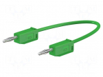 Test lead | 60VDC | 30VAC | 10A | banana plug 2mm,both sides | green