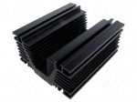 Heatsink: extruded | grilled | black | L: 200mm | W: 176mm | H: 98mm