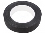 Tape: electrical insulating | W: 25mm | L: 50m | Thk: 0.165mm | black