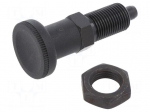 Indexing plungers | Thread: M16 | Plating: black finish | 8mm | steel