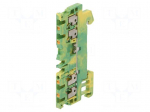 Splice terminal: rail | spring clamp | yellow-green | wemid | 1.5mm2