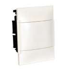 LEGRAND 1X8M FLUSH CABINET WHITE DOOR E+N TERMINAL BLOCK FOR MASONRY WALL