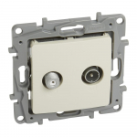 TV-SAT multiple star socket Niloe - attenuation 1 dB - ivory