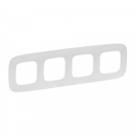 Plate Valena Allure - 4 gang - white