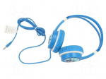 Headphones | blue | Jack 3,5mm | headphones | volume limiter | 1.2m