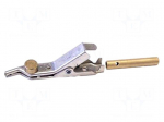 Crocodile clip | Grip capac: max.25mm | Socket size: 4mm