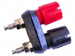 Laboratory connector: 4mm banana | socket | black | 30A | Type: double