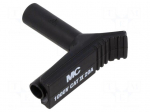 Laboratory connector: 4mm banana | angle plug | 20A | black