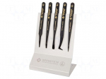 Tweezers-set | for precision works | ESD | 5pcs.